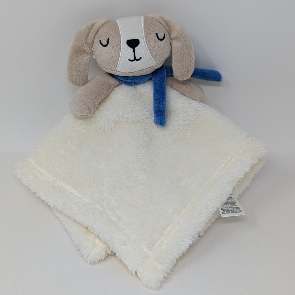 Sandy & Simon Puppy Dog Baby Lovey Blue Scarf